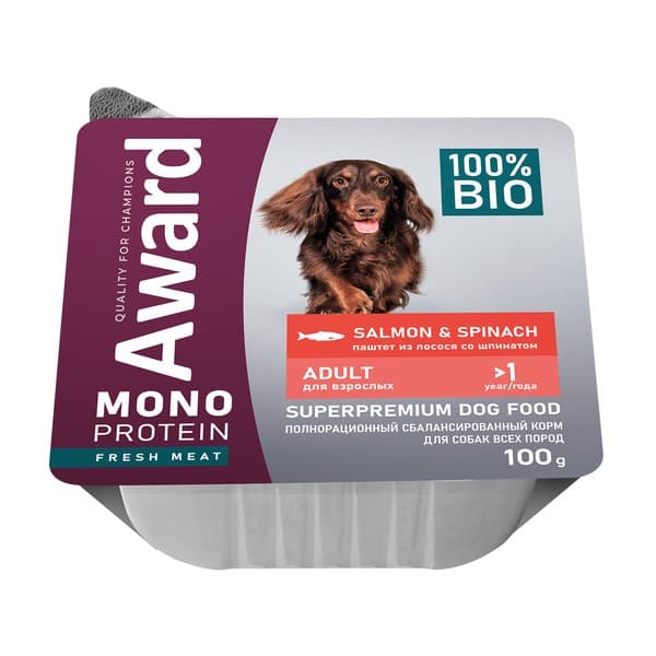 Award Adult Monoprotein паштет из лосося 100г